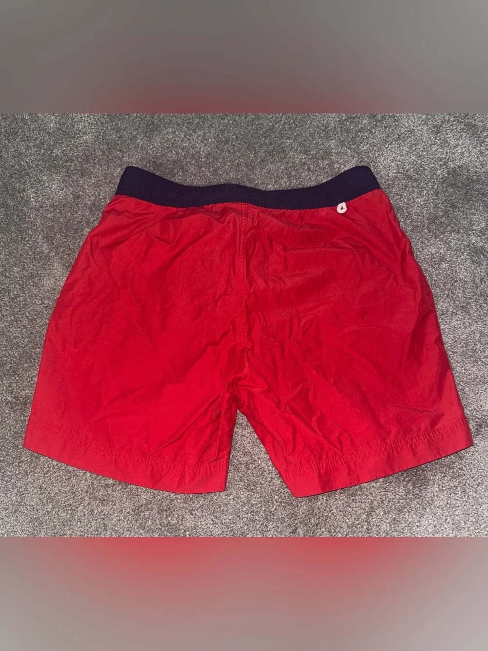 Tommy Hilfiger Men's Swim Shorts M Red Logo Drawstring Mesh Lined #tommyhilfiger